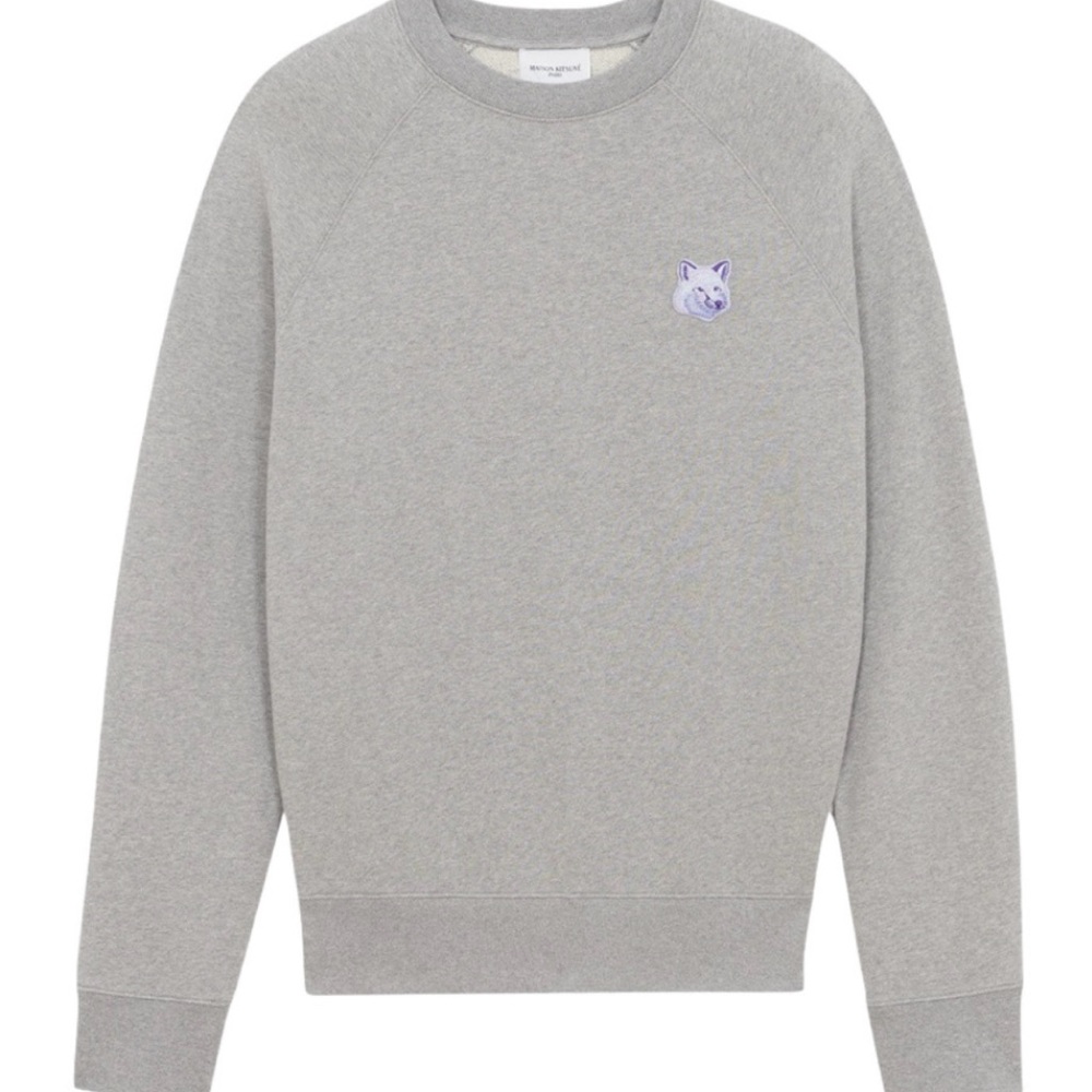 MAISON KITSUNE Gray Crewneck Sweater